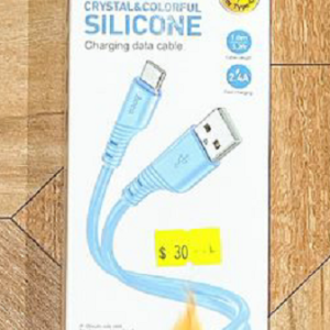 hoco X97 Crystal Color 60W Fast Charging Data Cable (Blue)